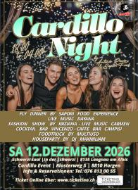 Full flyer for Cardillo Night in Langnau am Albis on 12 December 2026